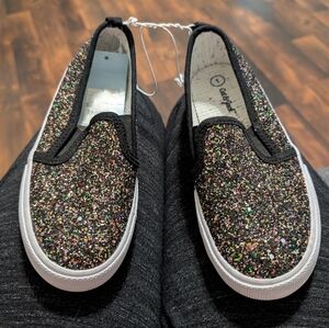 Cat & Jack Multicolor Glitter Slip-On Shoes